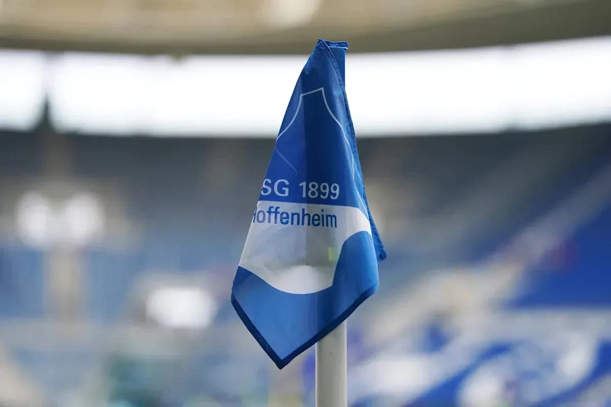 Corner flag with TSG 1899 Hoffenheim logo
