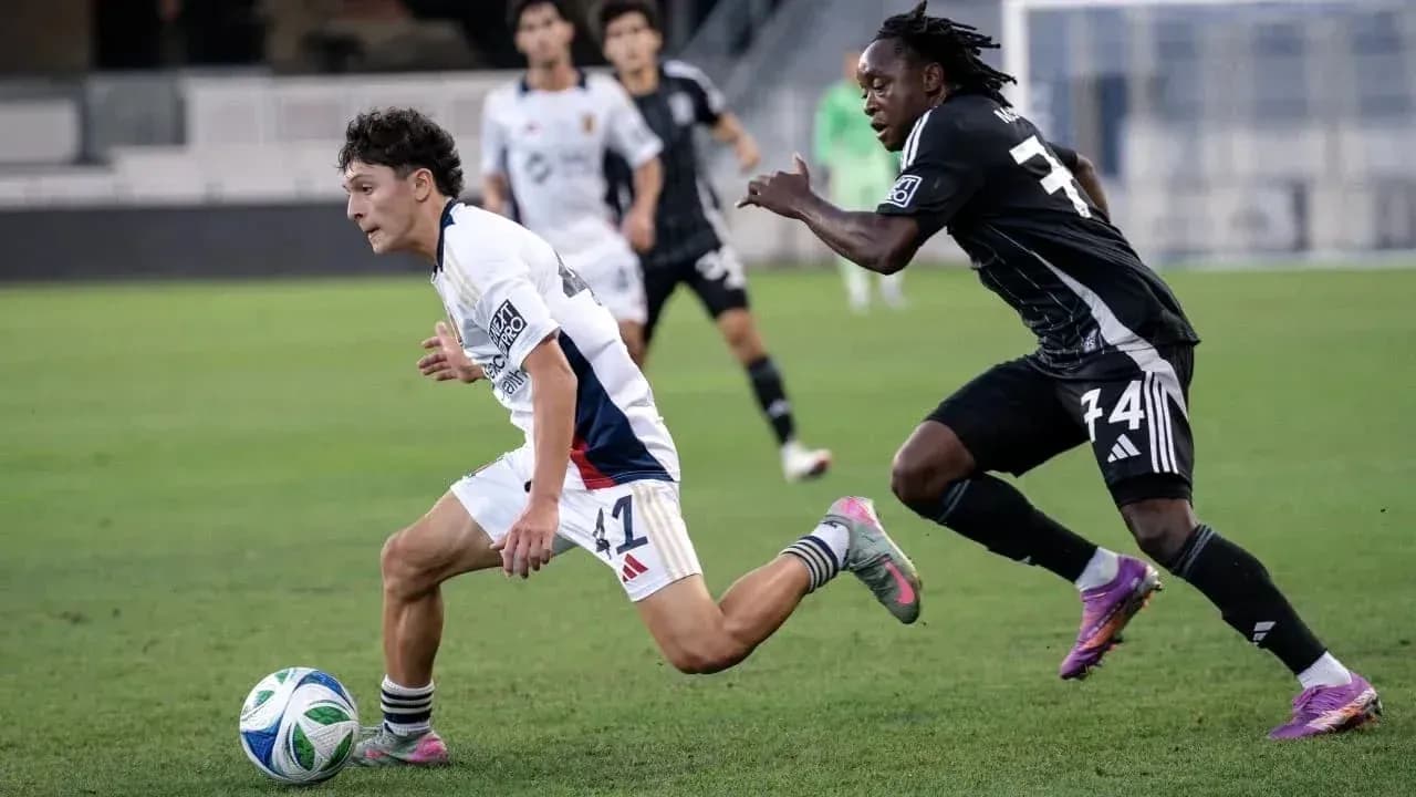 Player dribbling the ball during match