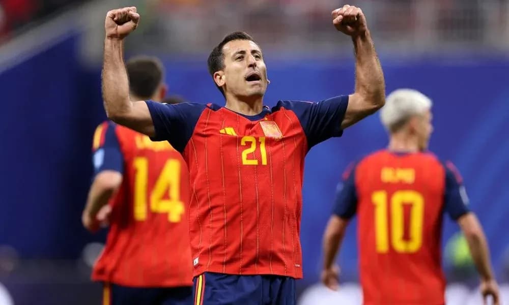 Spanish player celebrating during a match