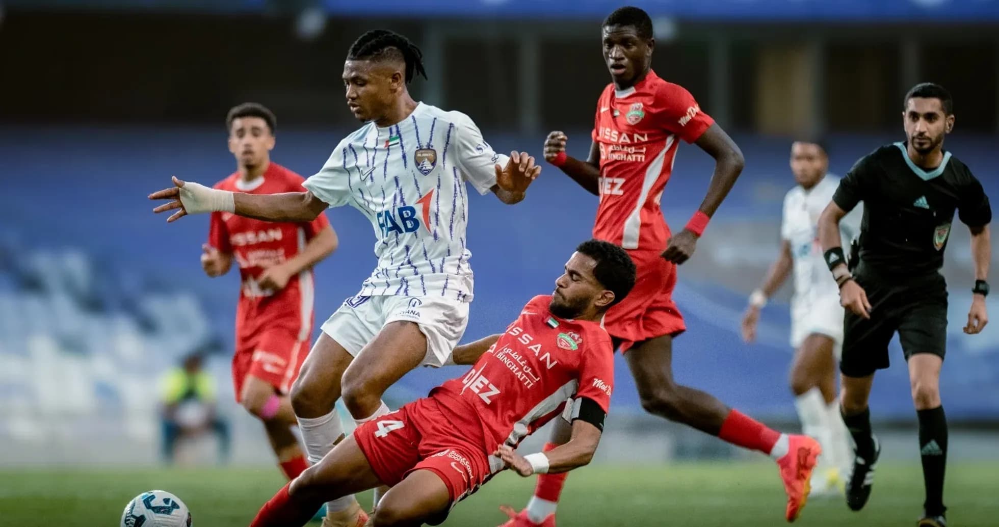 Players competing during Al Ain U23 match