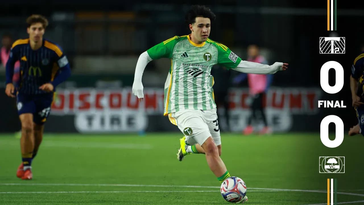 Portland Timbers II player dribbling the ball