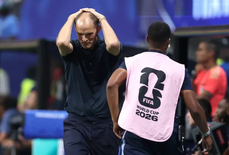 Coach reacting during FIFA World Cup 2026 match