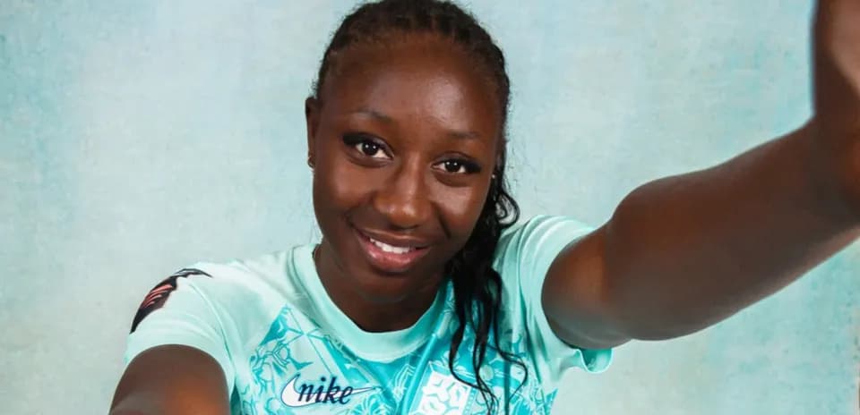 Athlete posing for a selfie in sports attire