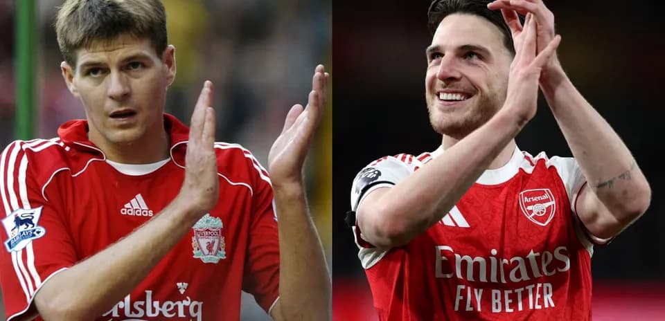 Two football players applauding after a match