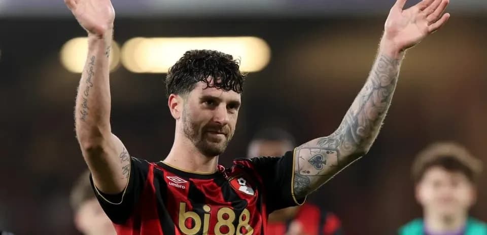 Player celebrating with fans after the match