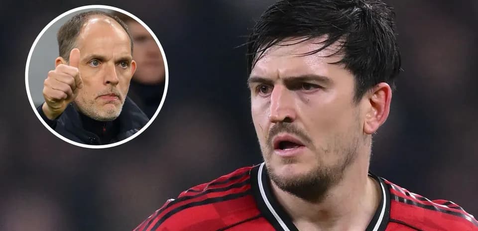 Harry Maguire in Manchester United jersey during match
