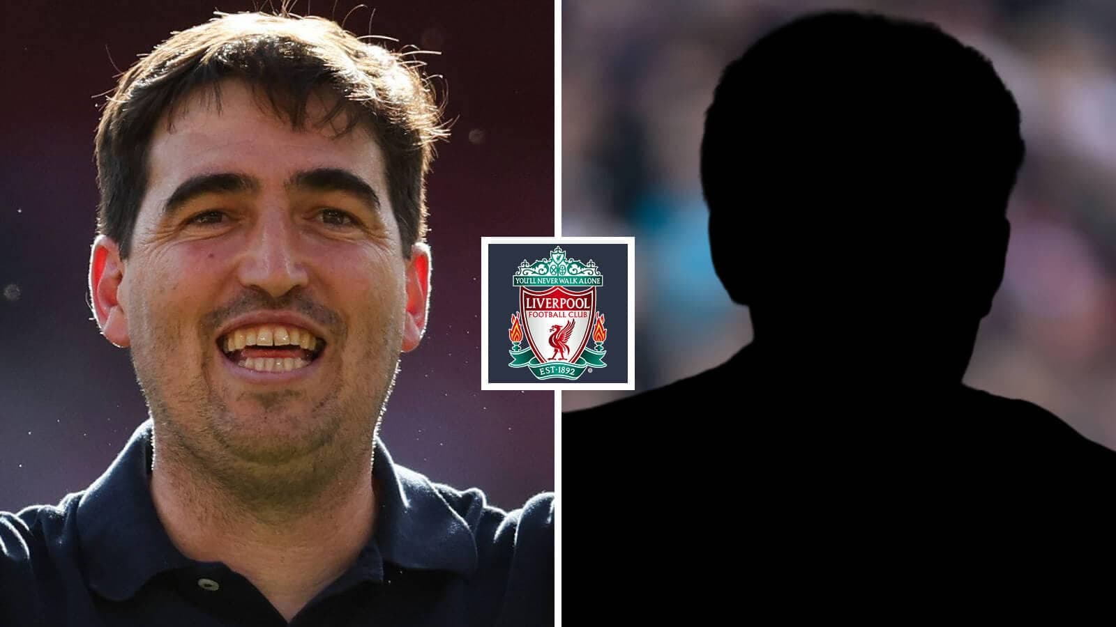 Smiling coach next to silhouette and Liverpool logo