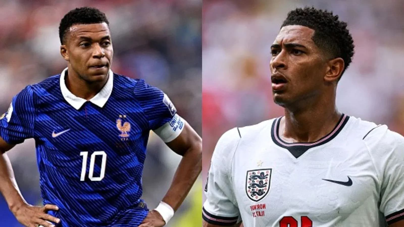 Mbappé and Bellingham during World Cup match