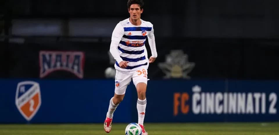 Player from FC Cincinnati II in action
