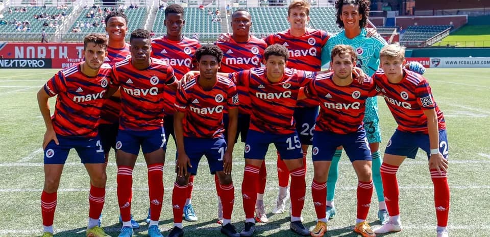 North Texas FC team photo before match