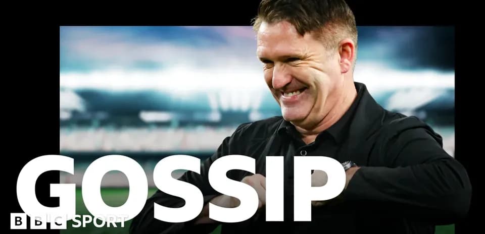 Man smiling with stadium background and 'GOSSIP' text