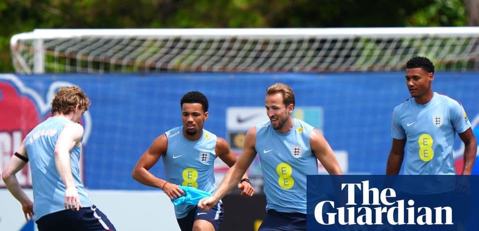England players training during a practice session