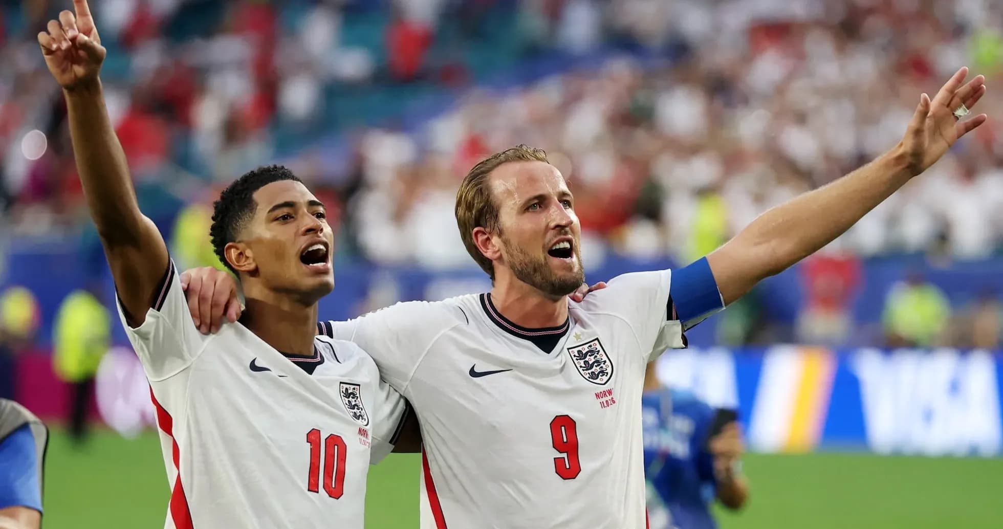 England players celebrating during World Cup match