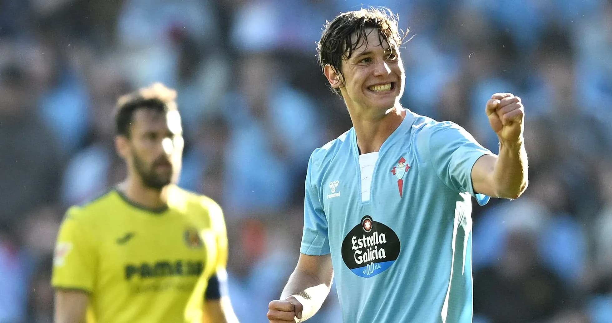 Celta Vigo player celebrating during La Liga match