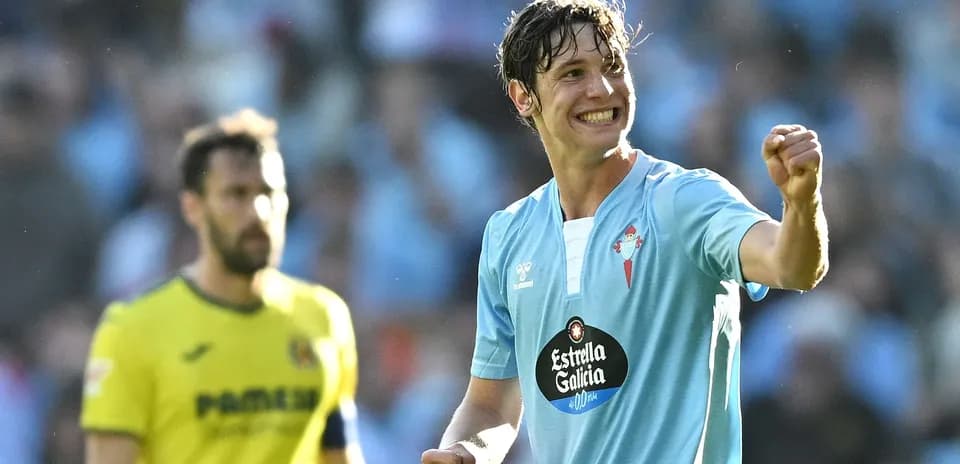 Celta Vigo player celebrating during La Liga match
