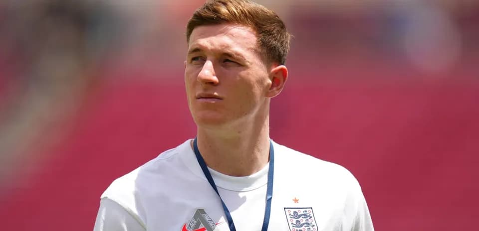 Player wearing England training kit before match