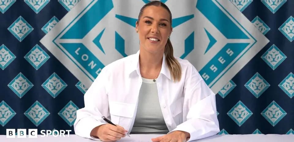 Athlete signing contract at promotional event
