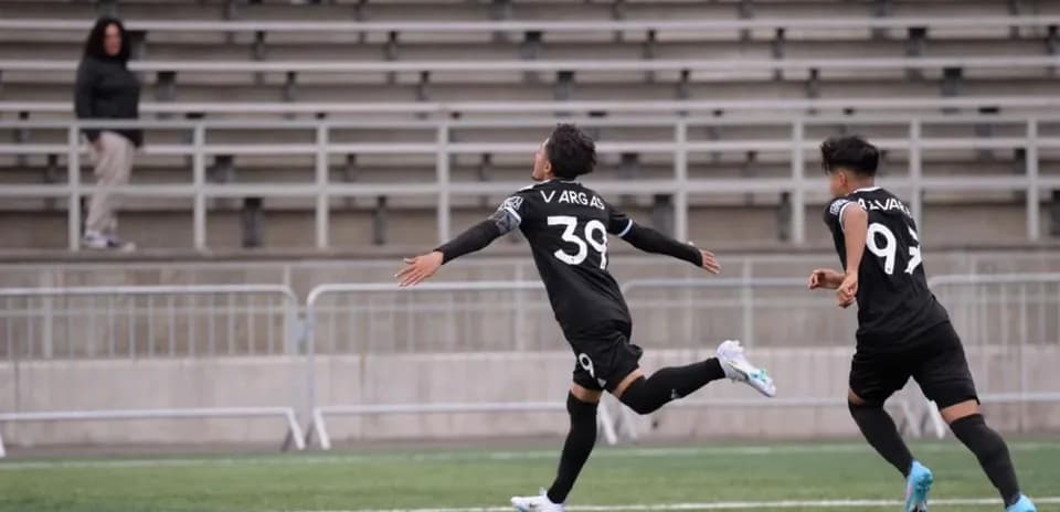 Player celebrating goal during Tacoma Defiance match