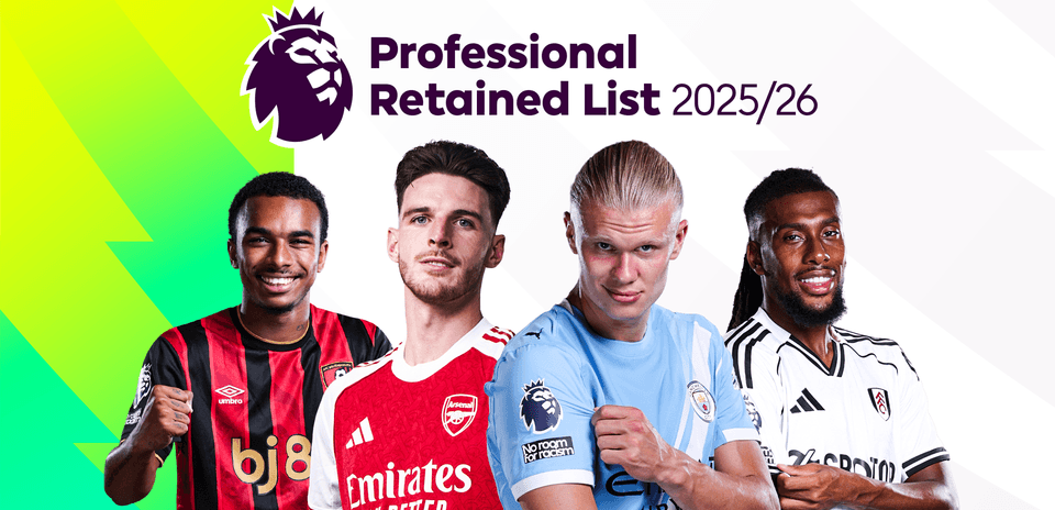 Four football players representing Premier League clubs