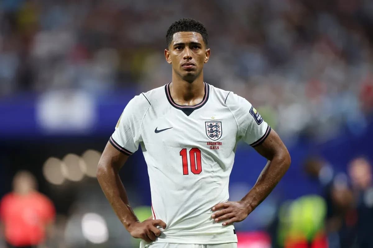 Player wearing England kit during match