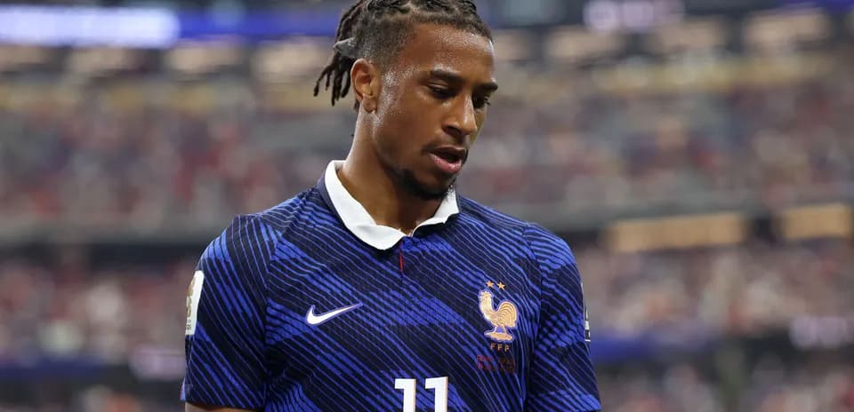 Player wearing France jersey during a match