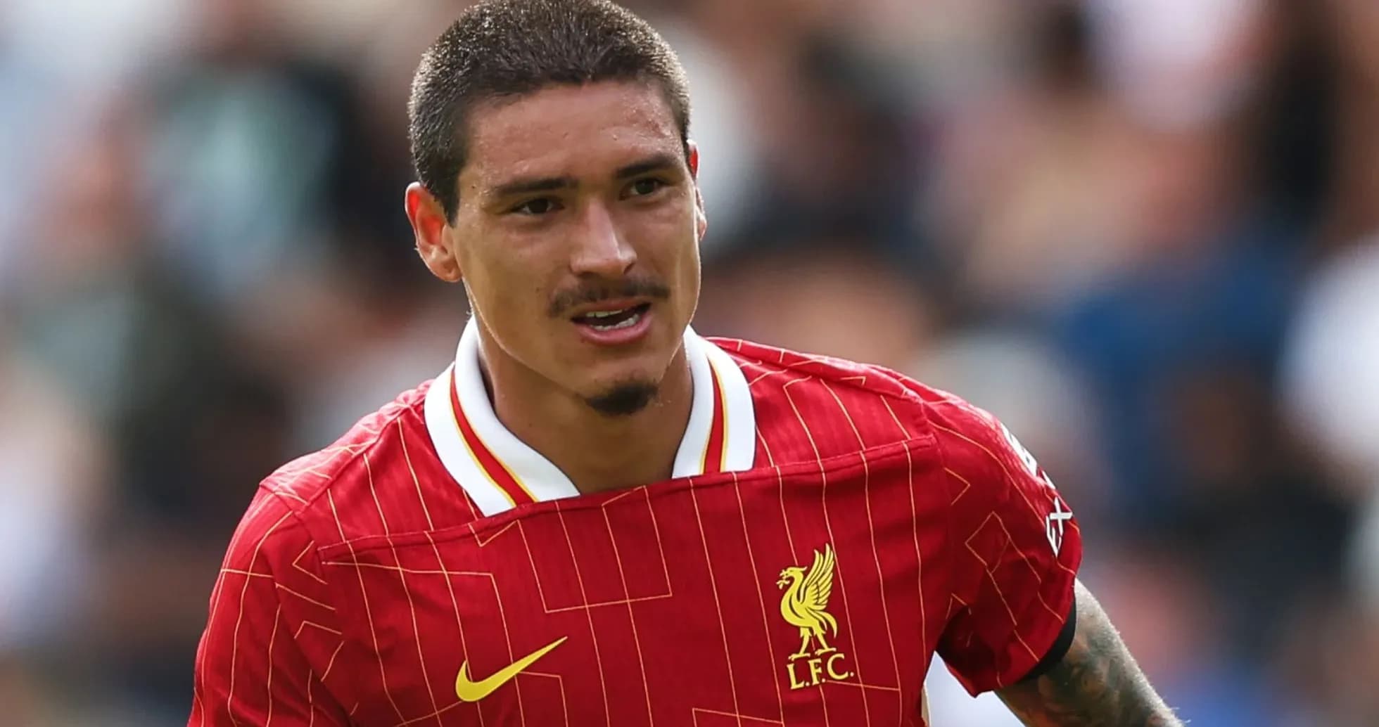 Player in Liverpool jersey during a match