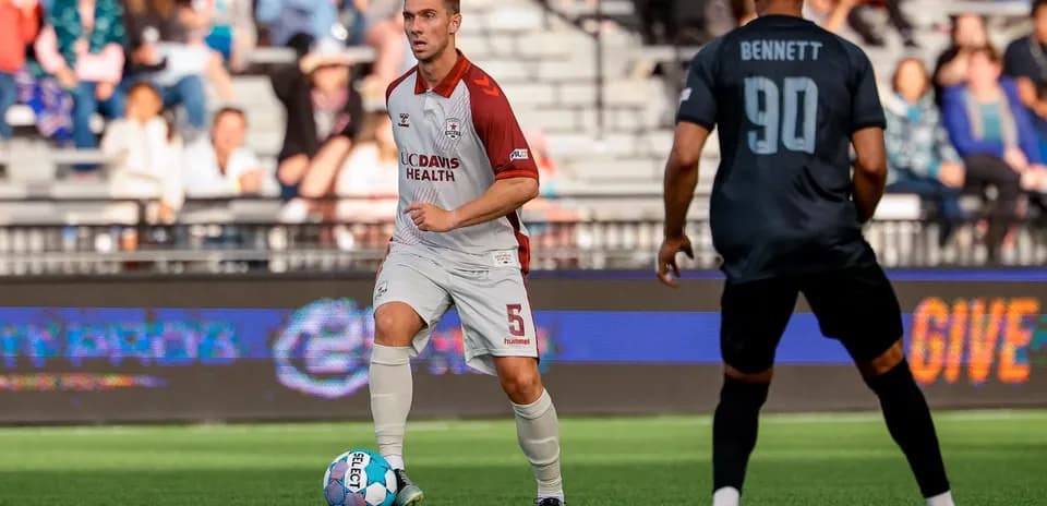 Player from Colorado Springs dribbling the ball