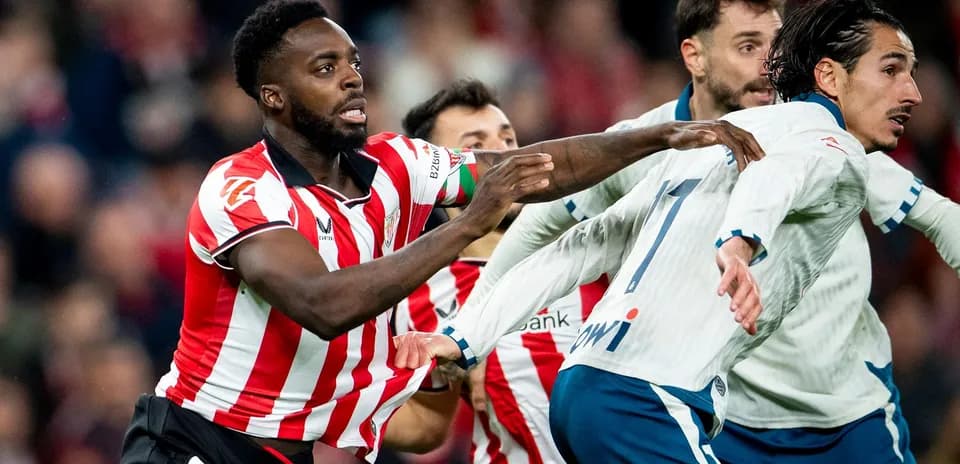 Athletic Club players in action during match