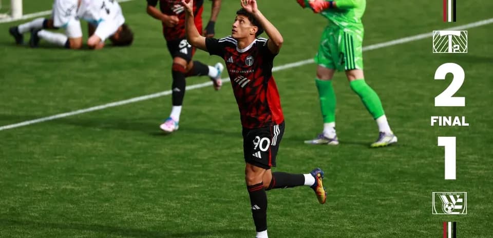 Portland Timbers II player celebrating a goal