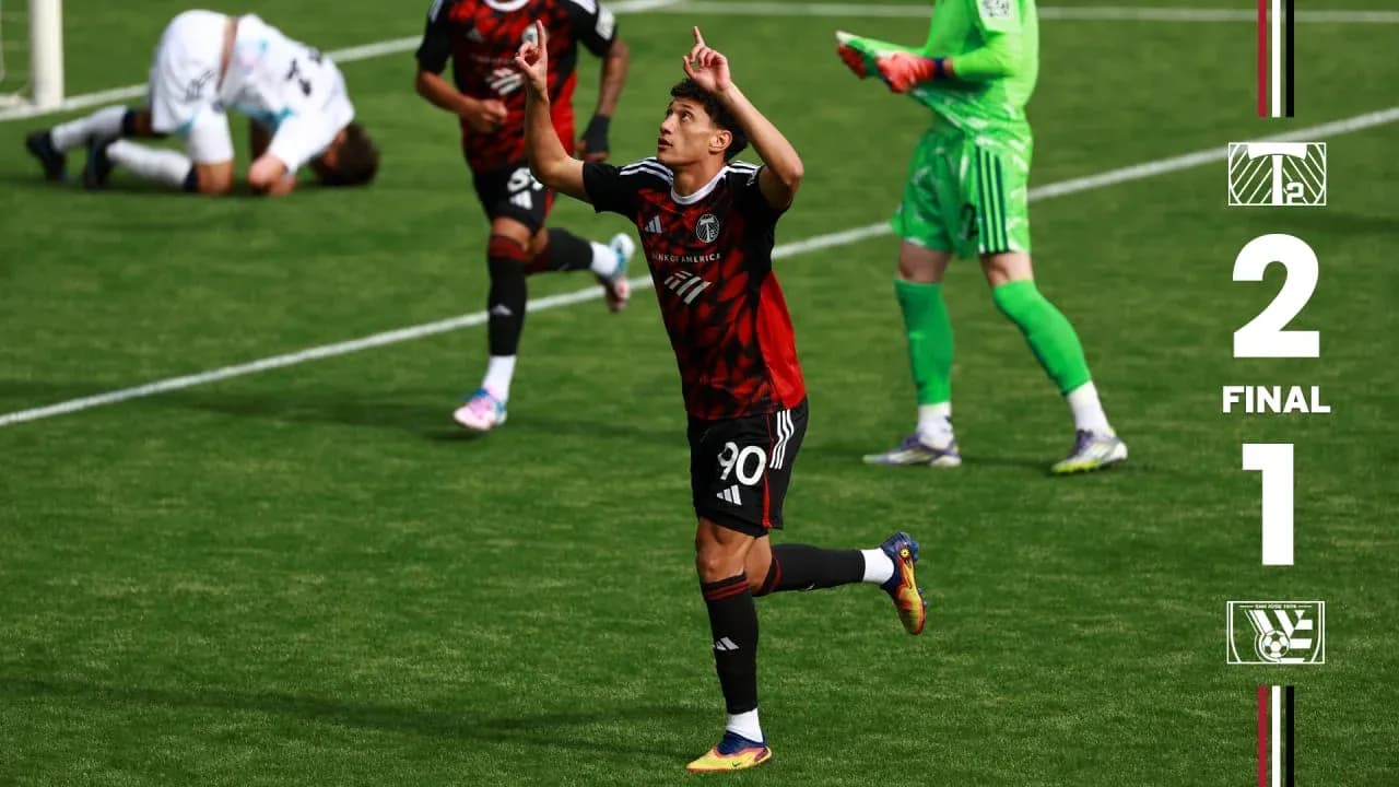 Portland Timbers II player celebrating a goal
