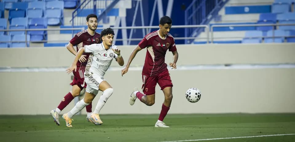 Al Nasr U23 player chasing the ball