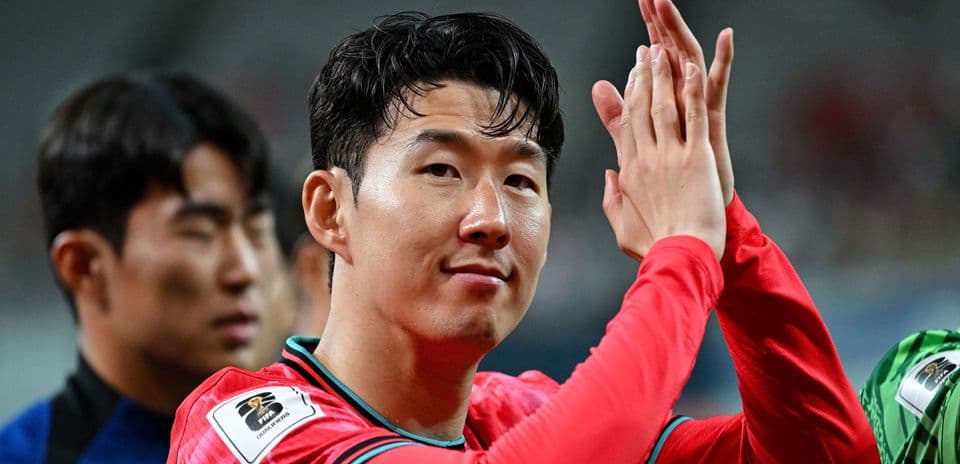 Son Heung-min celebrating before match