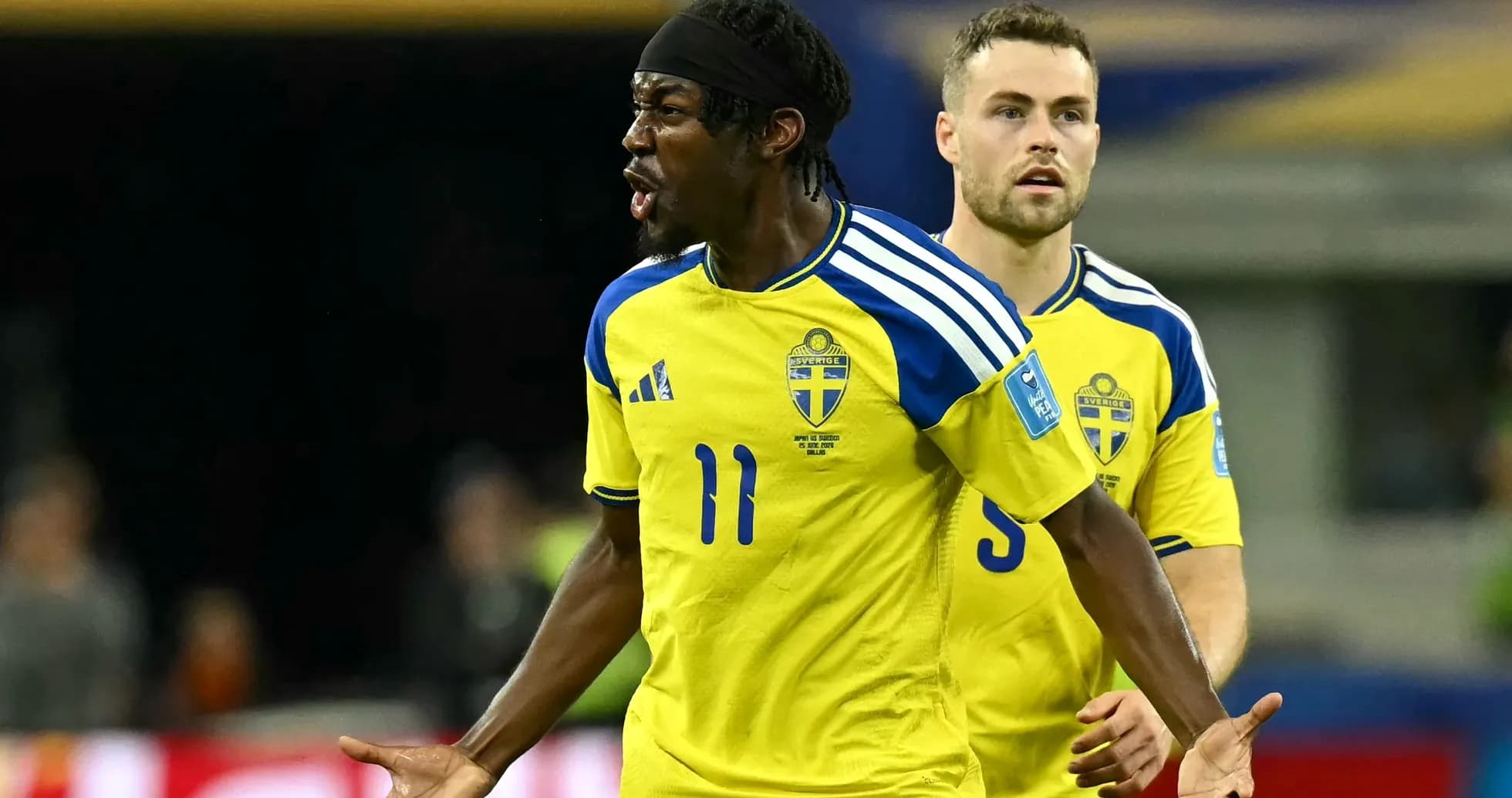 Sweden players celebrating during a match