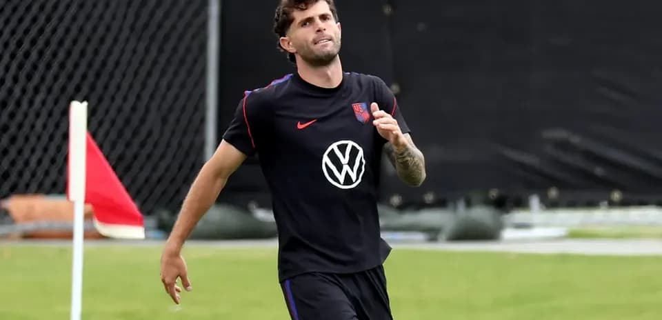 Player running during training session on field