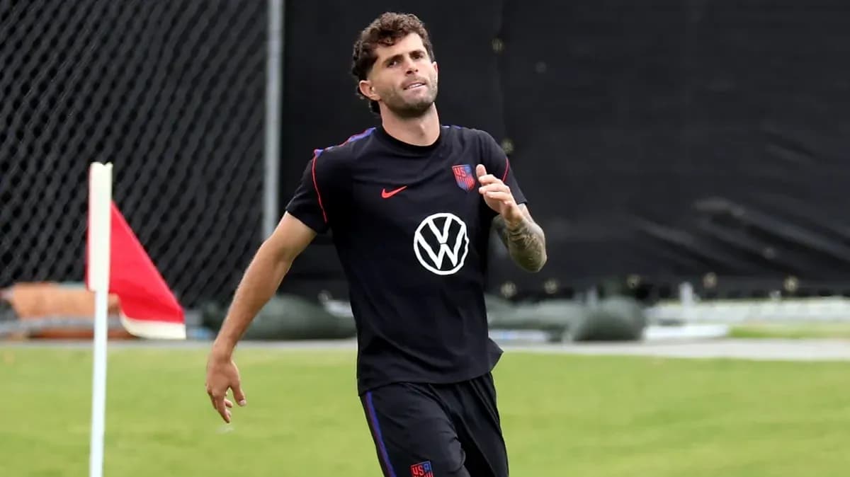 Player running during training session on field