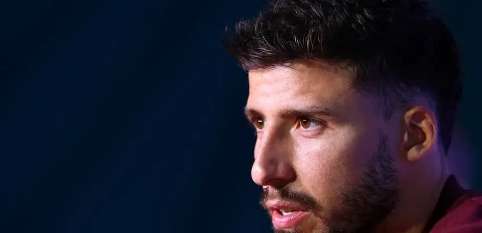 Player speaking during a press conference