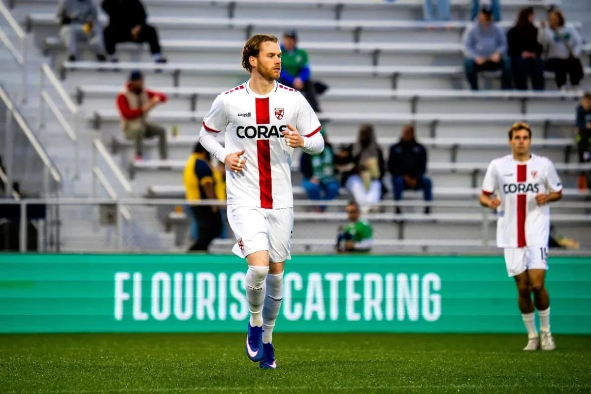 Player running during Loudoun United match