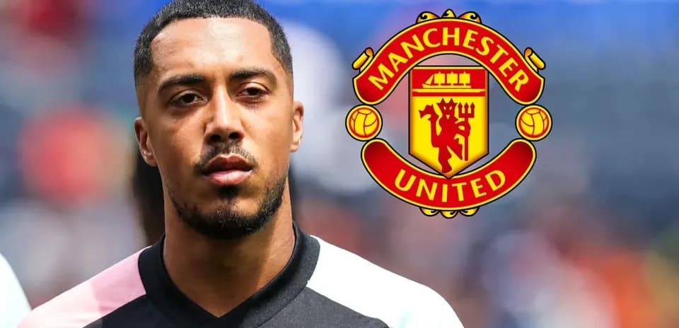 Player in team kit with Manchester United logo