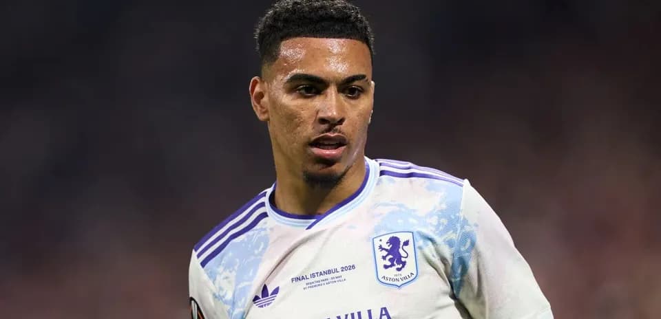 Aston Villa player during a match in uniform