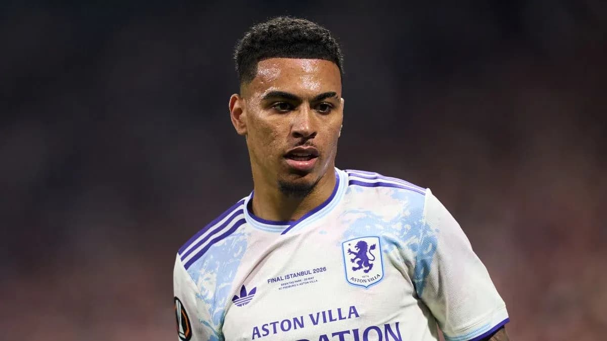 Aston Villa player during a match in uniform