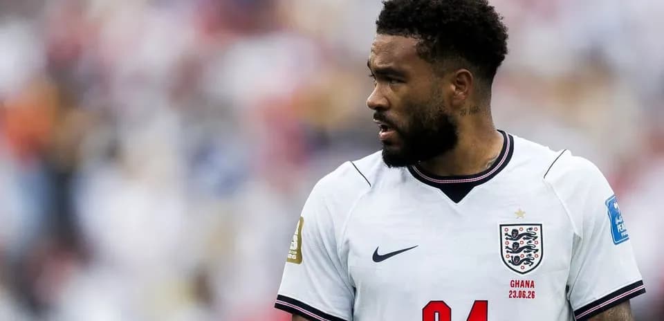 Player wearing England jersey during match