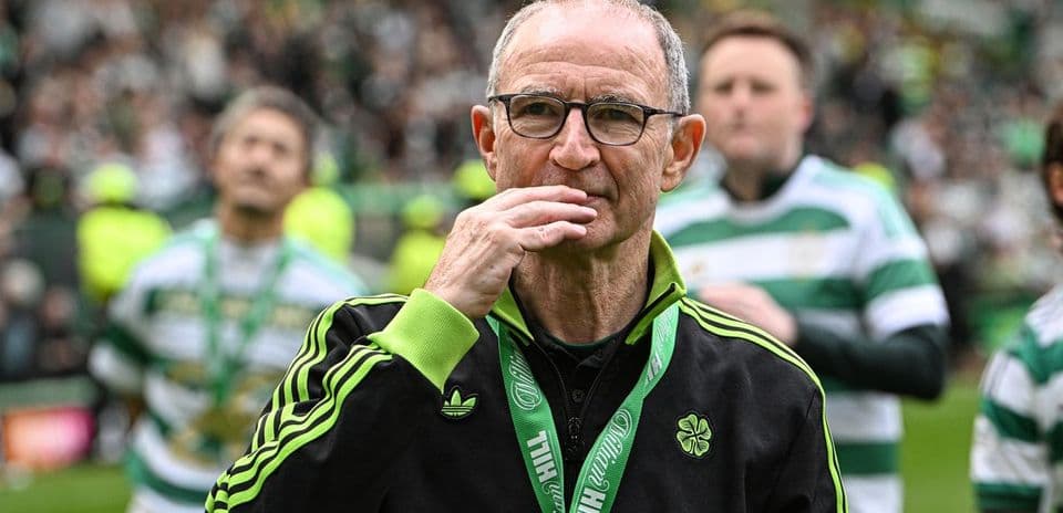 Coach observing crowd during Celtic celebration event
