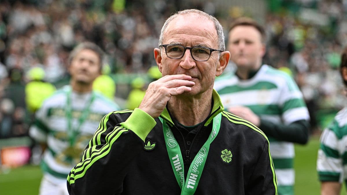 Coach observing crowd during Celtic celebration event