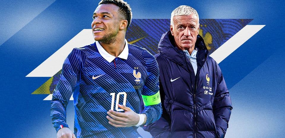 Kylian Mbappé and Didier Deschamps for France