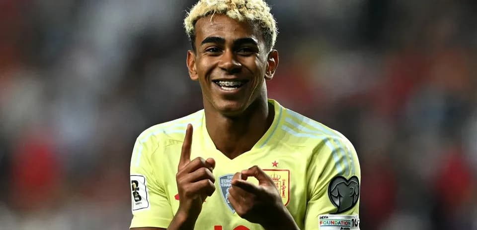Player celebrating and pointing during a match