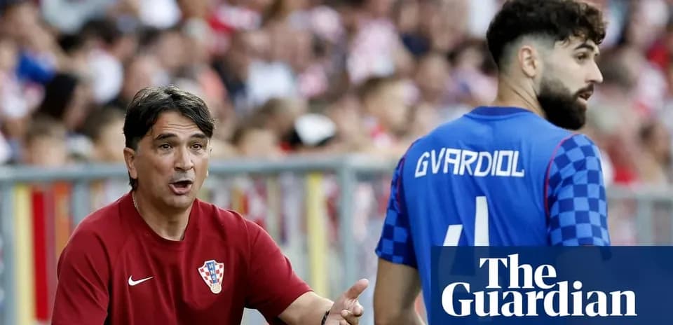 Croatia coach instructing player during match