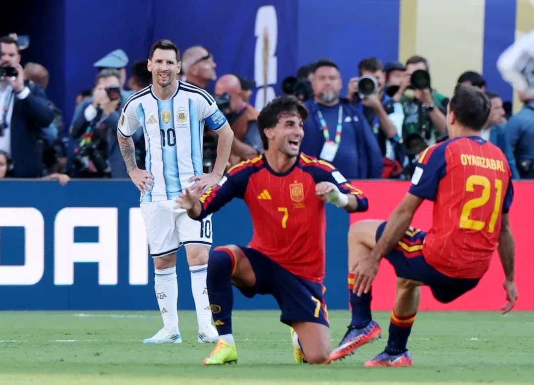 Lionel Messi during Spain vs Argentina match