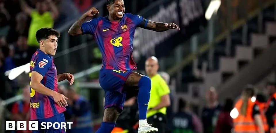 Player celebrating goal during Barcelona match