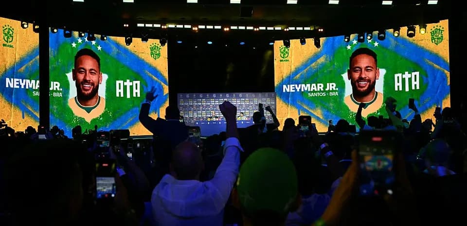 Fans celebrating Neymar Jr. at promotional event