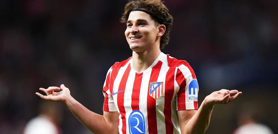 Atletico Madrid player celebrating on the pitch